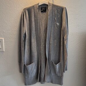 Abercrombie & Fitch Gray Cardigan Sweater